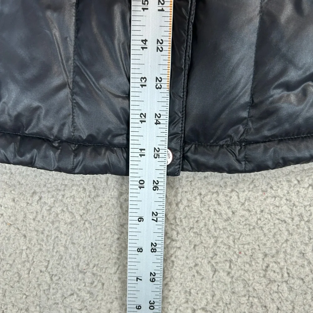 Calvin Klein Performance Womens Black Down Puffer Jacket Detachable Hood Missing